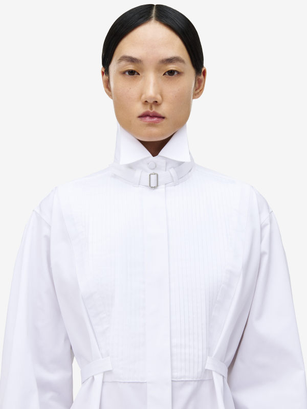 ALEXANDER MCQUEEN - Oversized Shirt Dress - Item 834043QAABS9000